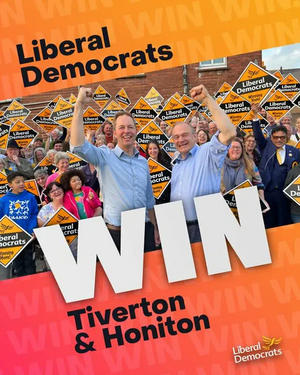 Tiverton and Honiton by-election win