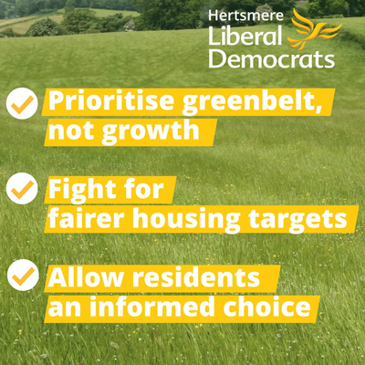 Hertsmere Lib Dem priorities for the Local Plan